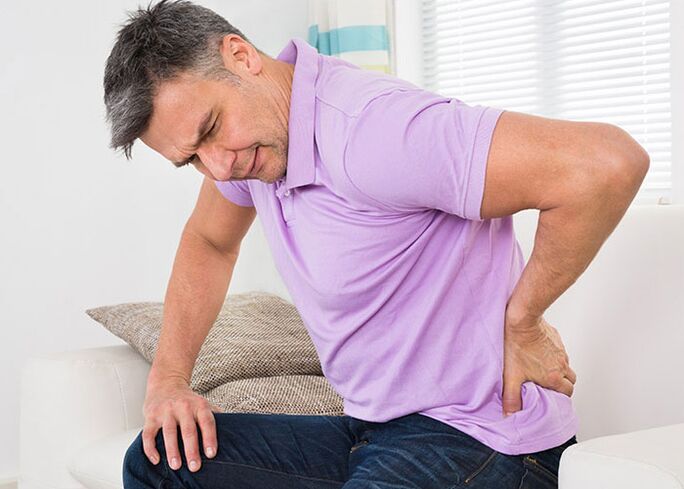 back pain in man